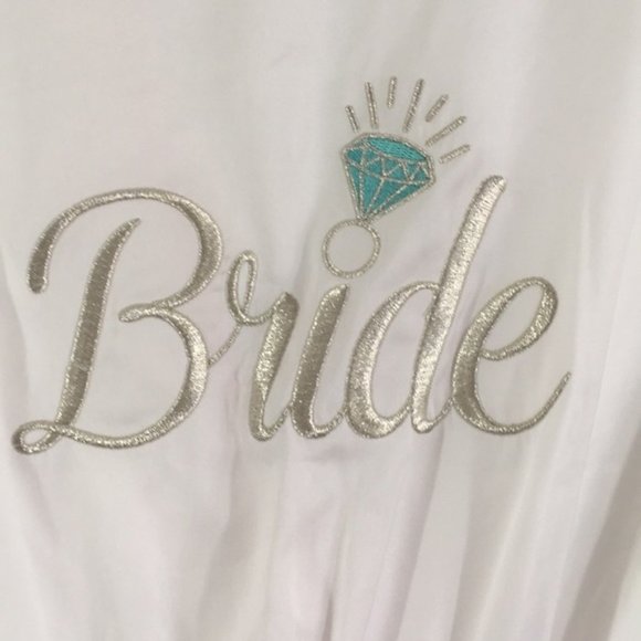 🆕️ BLUE by BETSEY JOHNSON  “BRIDE” Satin Robe - Picture 4 of 8
